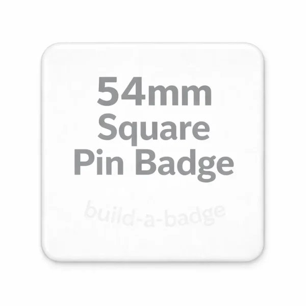 54mm square badge