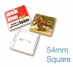 54mm square badge