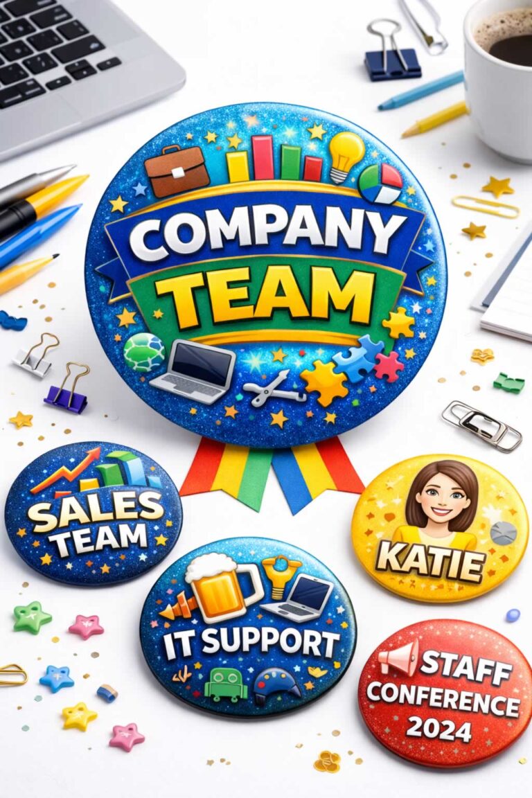 Work Custom Pin Badges