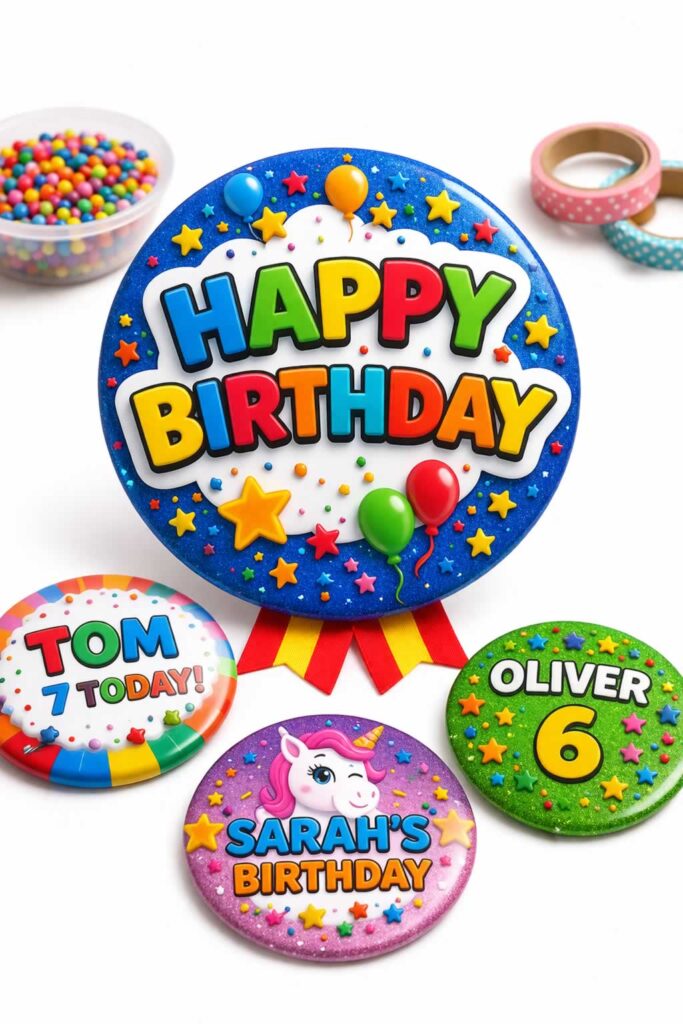 Birthday Custom Pin Badges