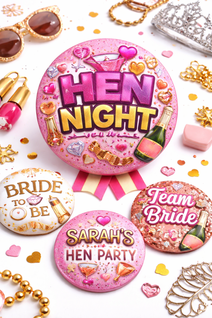 Hen Do Custom Pin Badges