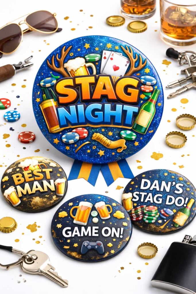 Stag Night Custom Pin Badges